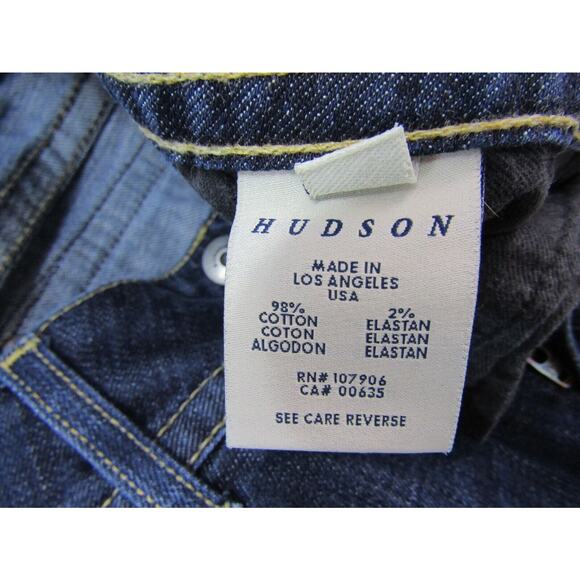 Hudson Signature Bootcut Low Rise Blue Jeans Womens size 30x33 Cotton Button Zip - Picture 5 of 9